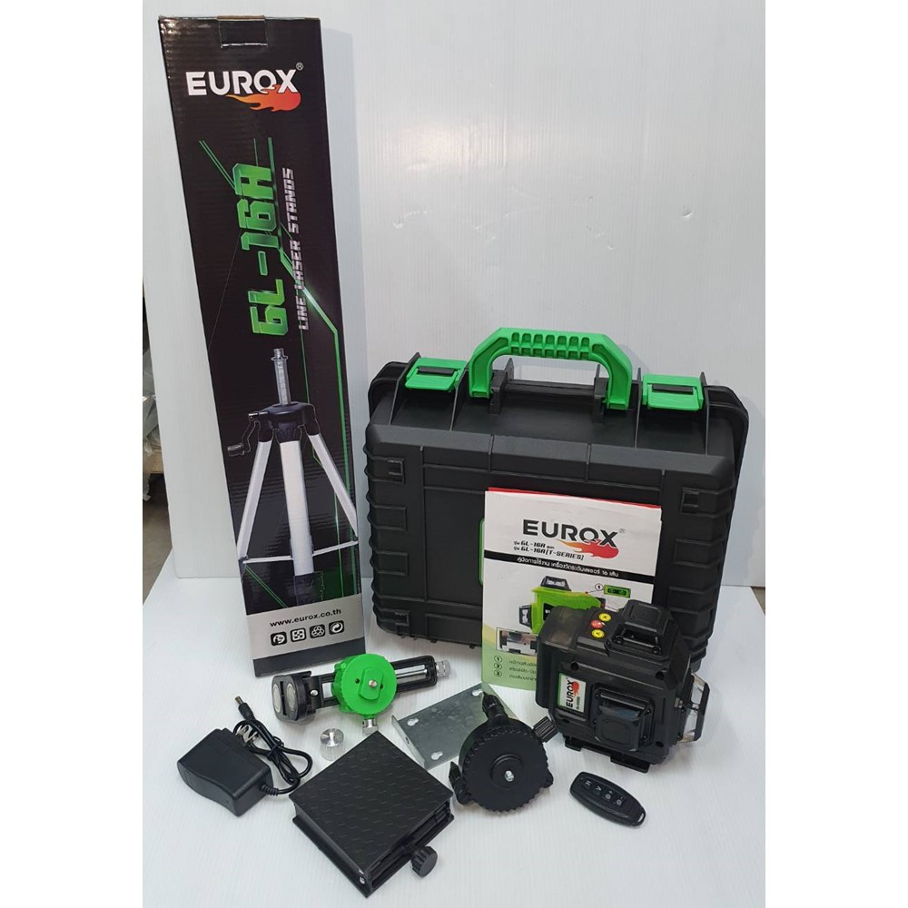 เลเซอร์ระดับ16เส้น แสงเขียว พร้อมขาตั้ง GL-16NSK EUROX