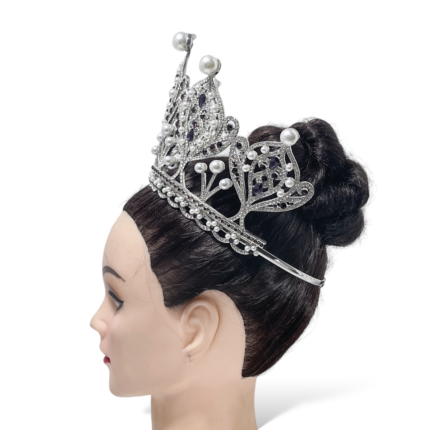 (พร้อมส่ง) มงกุฏ 091 สีม่วง มงกุฎนางงาม มงกุฎเพชร มงกุฎประกวด สินค้าพร้อมส่ง ไม่ต้องรอนาน งานพรีเมี่ยม