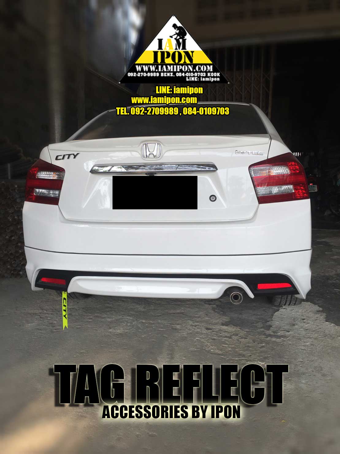 TAG REFLECT แท็กสะท้อนแสงห้อยท้ายรถ