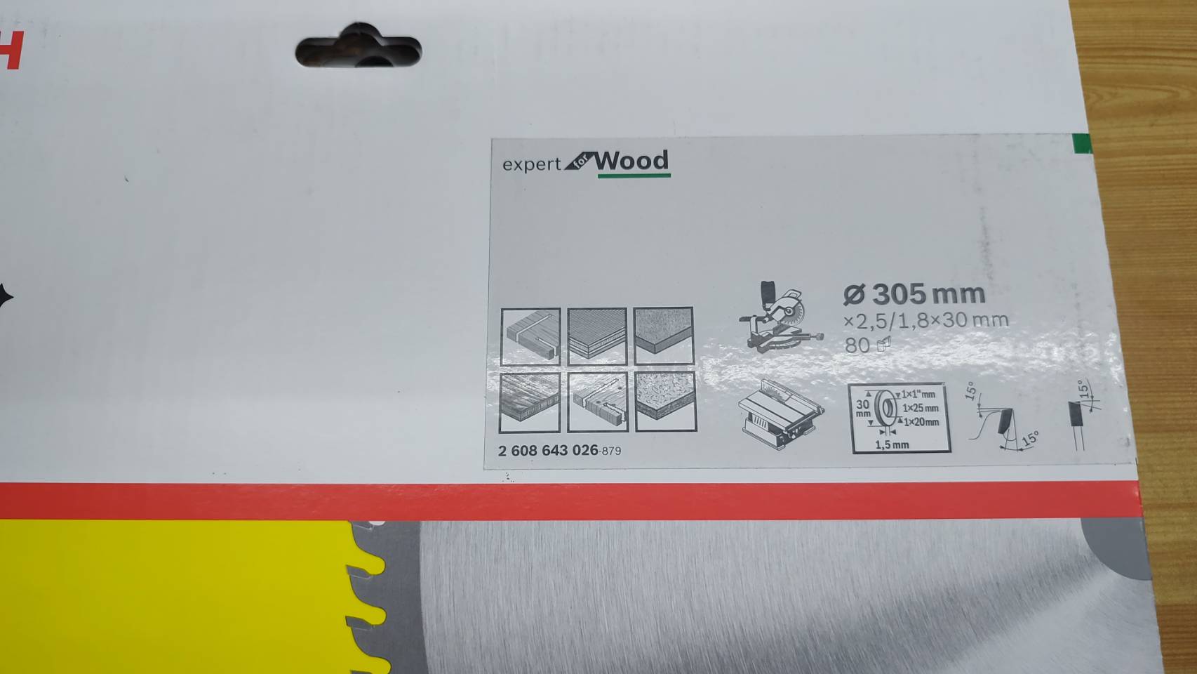 ใบเลื่อยวงเดือน12"X80T BOSCH 2608643026