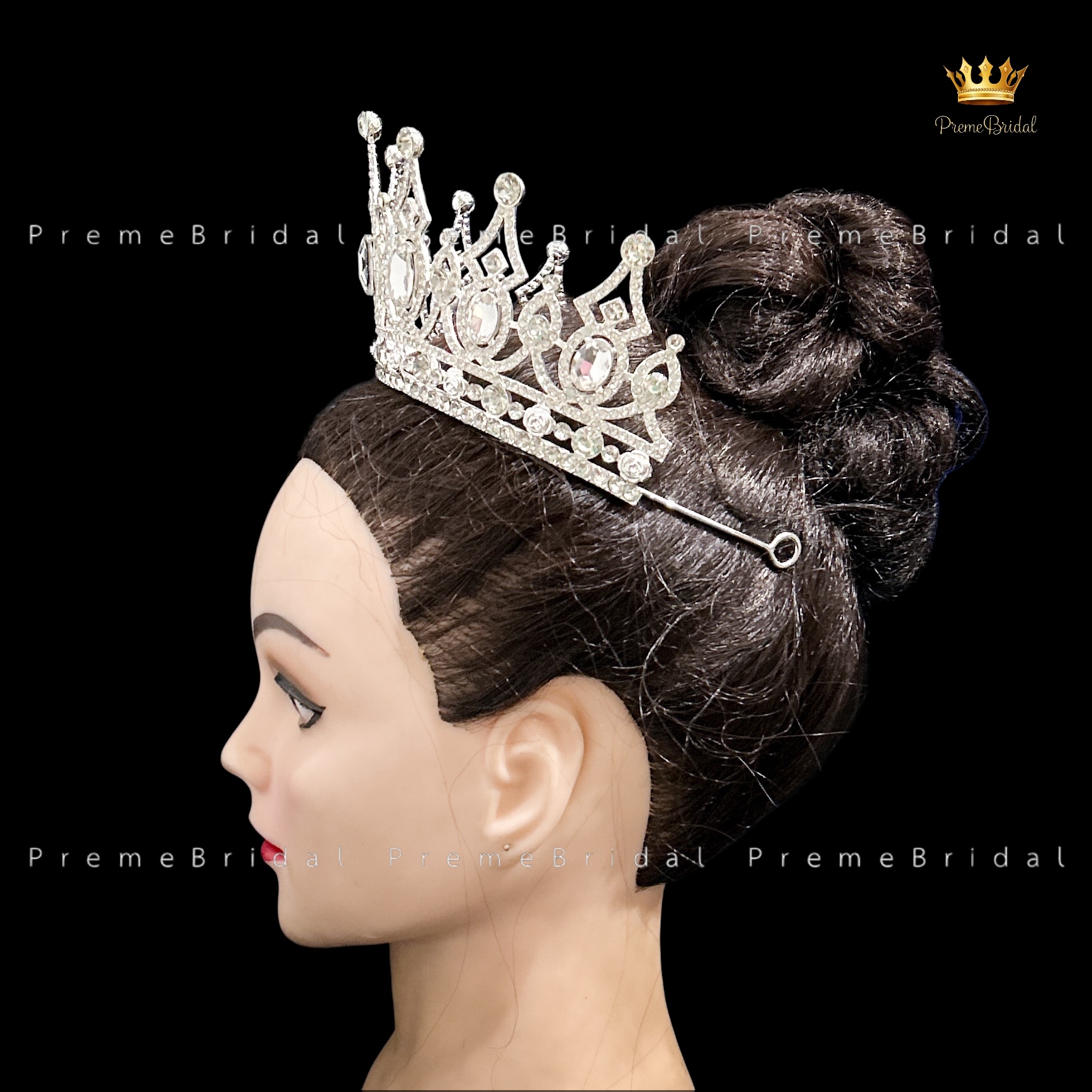 (พร้อมส่ง) เทียร่า 438 มงกุฎครึ่งหัว งานเจ้าสาว งานประกวด สวย ปราณีต QCเพชรทุกเม็ด สินค้าพร้อมส่งจากไทย