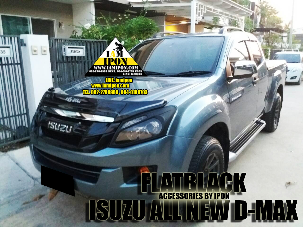HEAD LAMP COVER ALL NEW D-MAX 2012 UP FLATBLACK ครอบไฟหน้าดำด้าน ALL NEW DMAX 2012 up