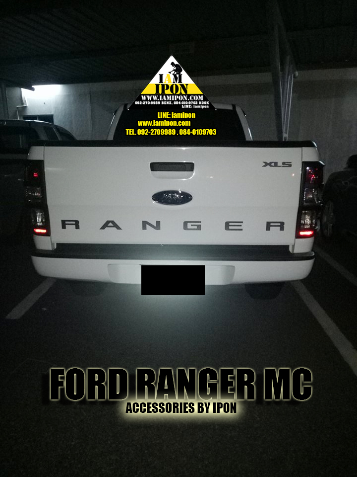 TRAIL PLATE DOOR HANDLE LONG FORD T6 - MC FLATBLACK เบ้ารองมือเปิดดาบดำด้านฟอร์ดเรนเจอร์ T6 - MC