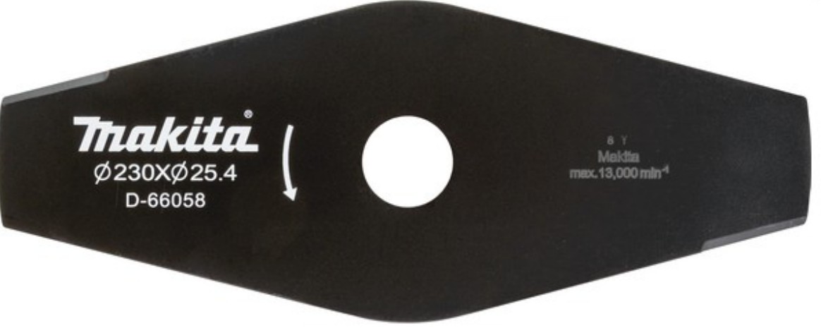 ใบมีดตัดหญ้า 2 คม 230×25.4×2.0mmx2T MAKITA #D-66058