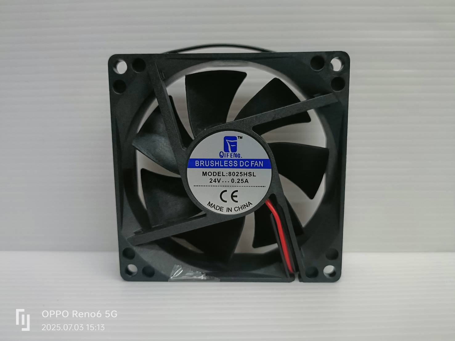 QIFENG พัดลม24V / 0.25A 3" 80*80*25mm. 8025HSL