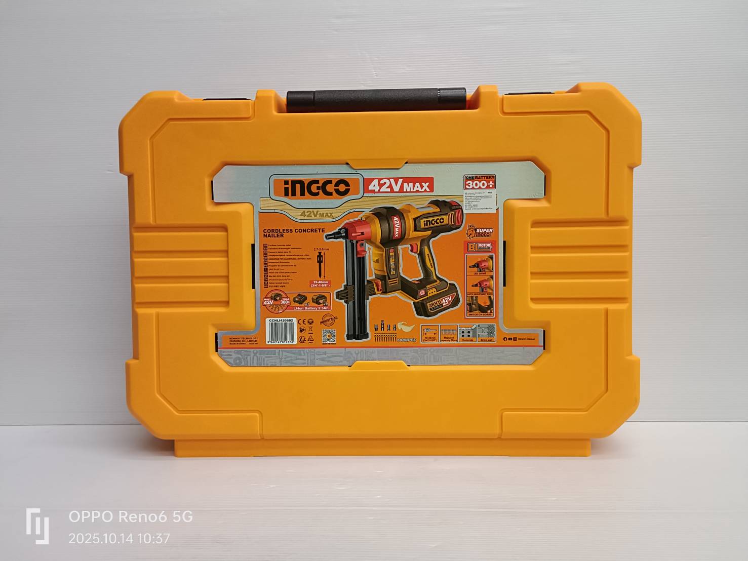 INGCO เครื่องยิงตะปูคอนกรีต40มม 42V CCNLI420602