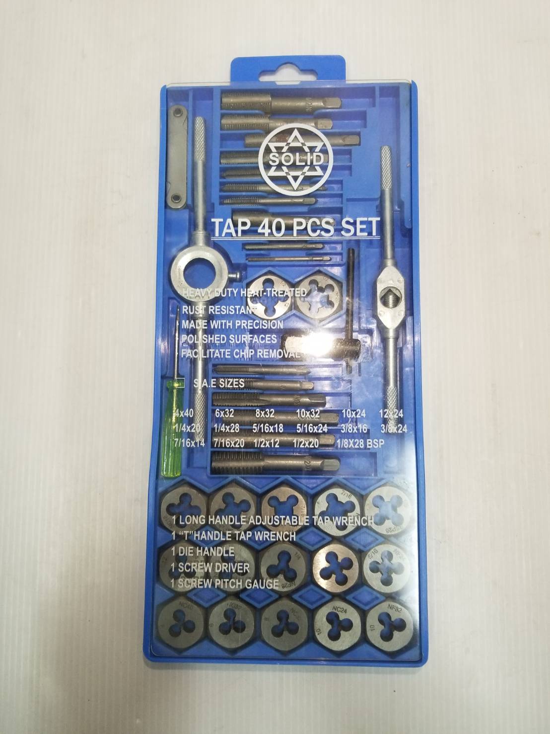 ชุดต๊าปเกลียว 40 ตัวชุด TAP40I SOLID (หุน)