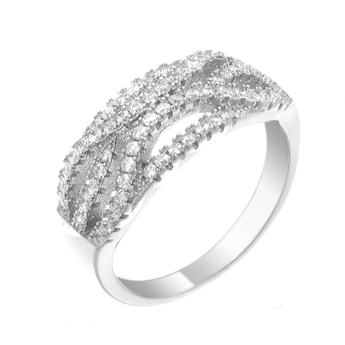 แหวนเงินแท้925เพรชประดับเพรชแท้สวิส เกรดดี น้ำใส