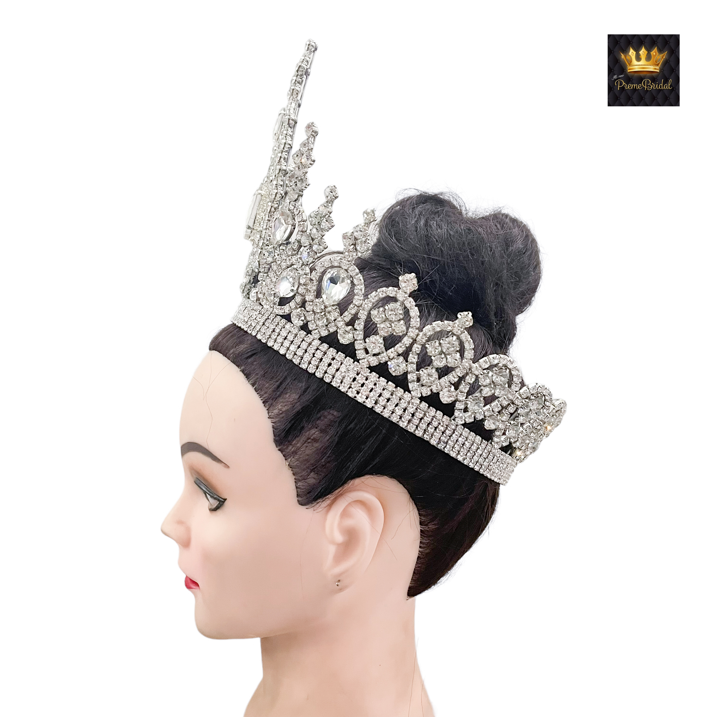 (พร้อมส่งจากไทย) มงกุฏ 108 สีขาว มงกุฎนางงาม มงกุฎเพชร มงกุฎประกวด สินค้าพร้อมส่ง ไม่ต้องรอนาน งานพรีเมี่ยม