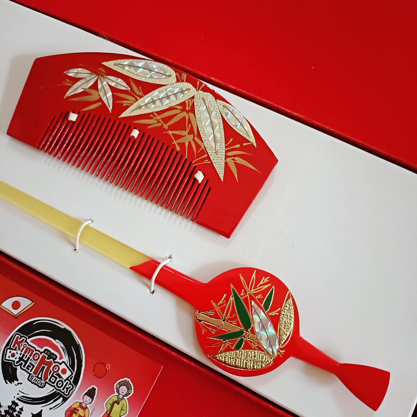 ชุดปิ่นไม้ผสมเมลามีลสีแดง คู่PINW2007