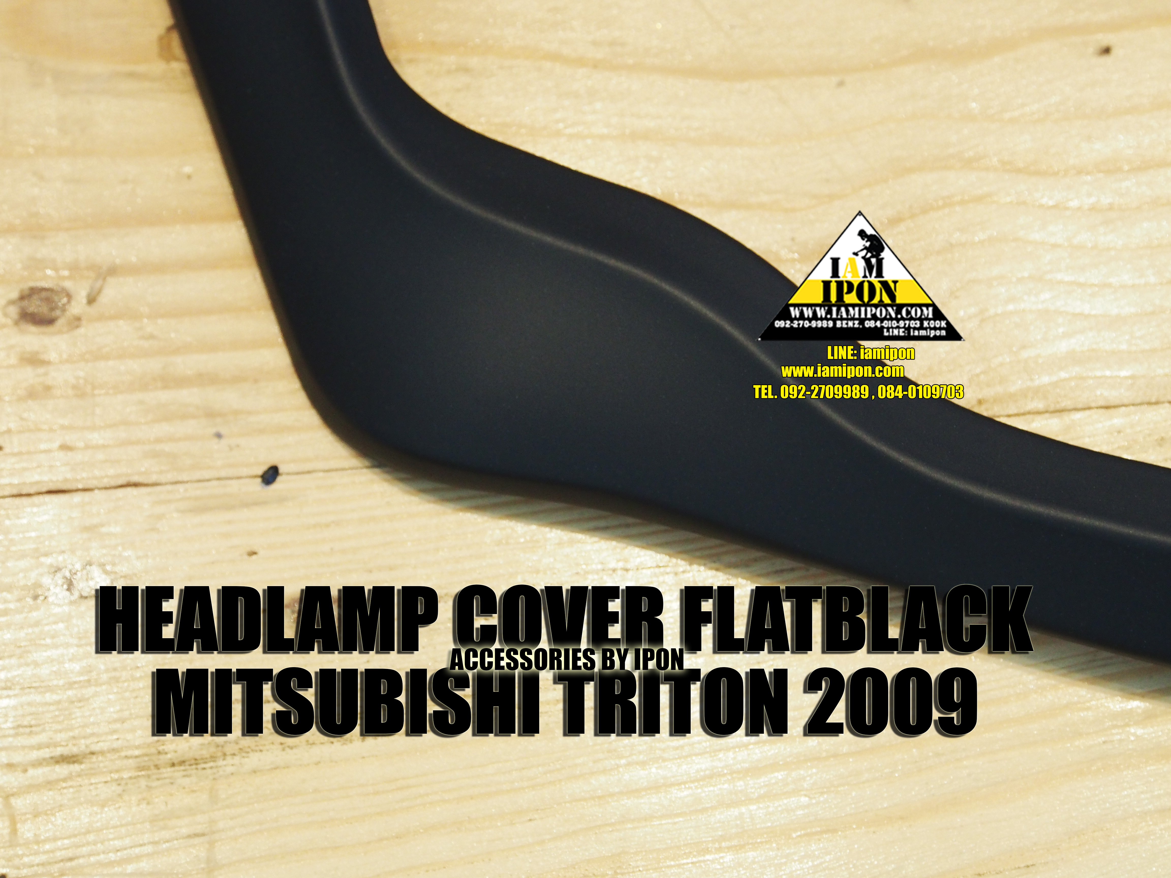 HEADLAMP COVER MITSUBISHI TRITON 2009-2011 FLATBLACK ครอบไฟหน้าดำด้านมิสซูบิชิไทรทัน 2009-2011