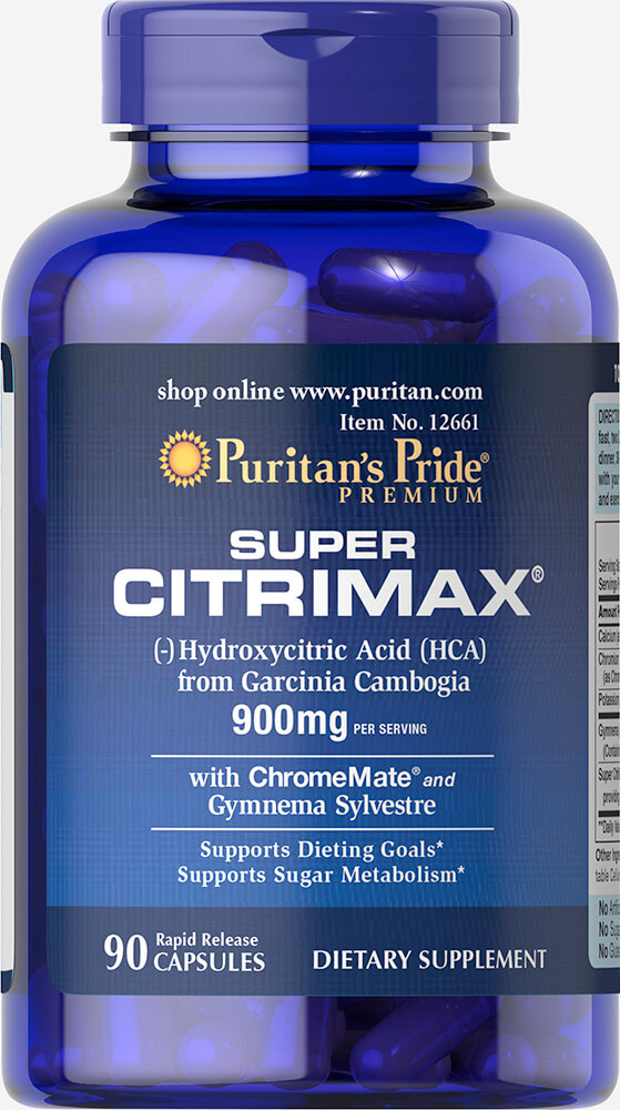 Puritan's Pride Super Citrimax® Garcinia Cambogia 900 mg 90 Capsules