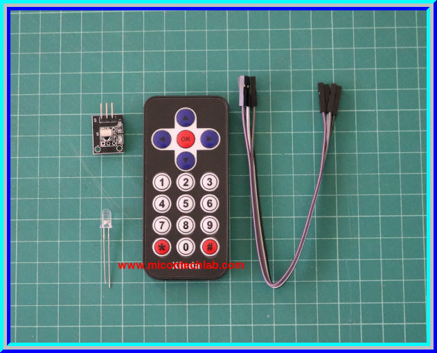 1x โมดูลรีโมทคอนโทรล (Infrared Remote Control)