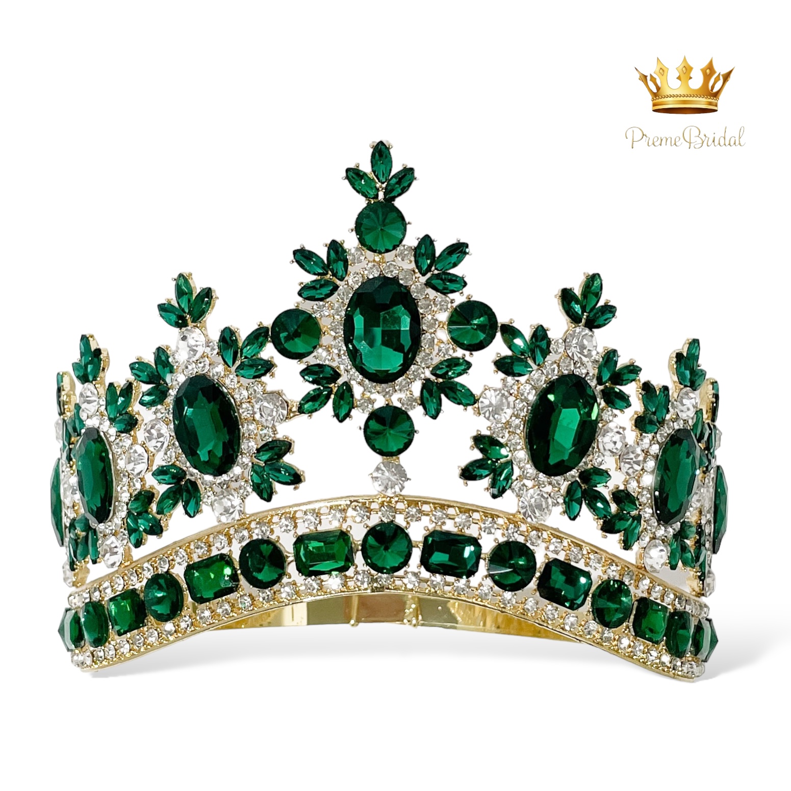 (พร้อมส่งจากไทย) มงกุฏ 100 สีเขียว มงกุฎนางงาม มงกุฎเพชร มงกุฎประกวด สินค้าพร้อมส่ง ไม่ต้องรอนาน งานพรีเมี่ยม