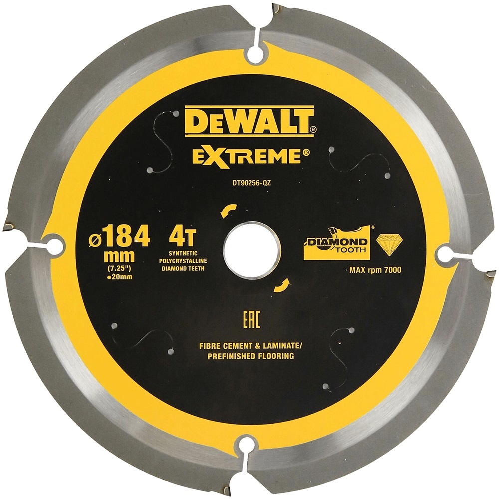 ใบเลื่อยตัดไฟเบอร์ซีเมนต์7" DT90256 DEWALT