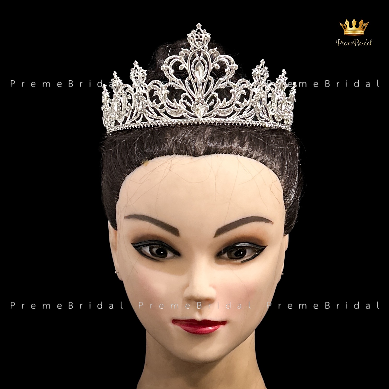 (พร้อมส่ง) เทียร่า 443 มงกุฎครึ่งหัว งานเจ้าสาว งานประกวด สวย ปราณีต QCเพชรทุกเม็ด สินค้าพร้อมส่งจากไทย