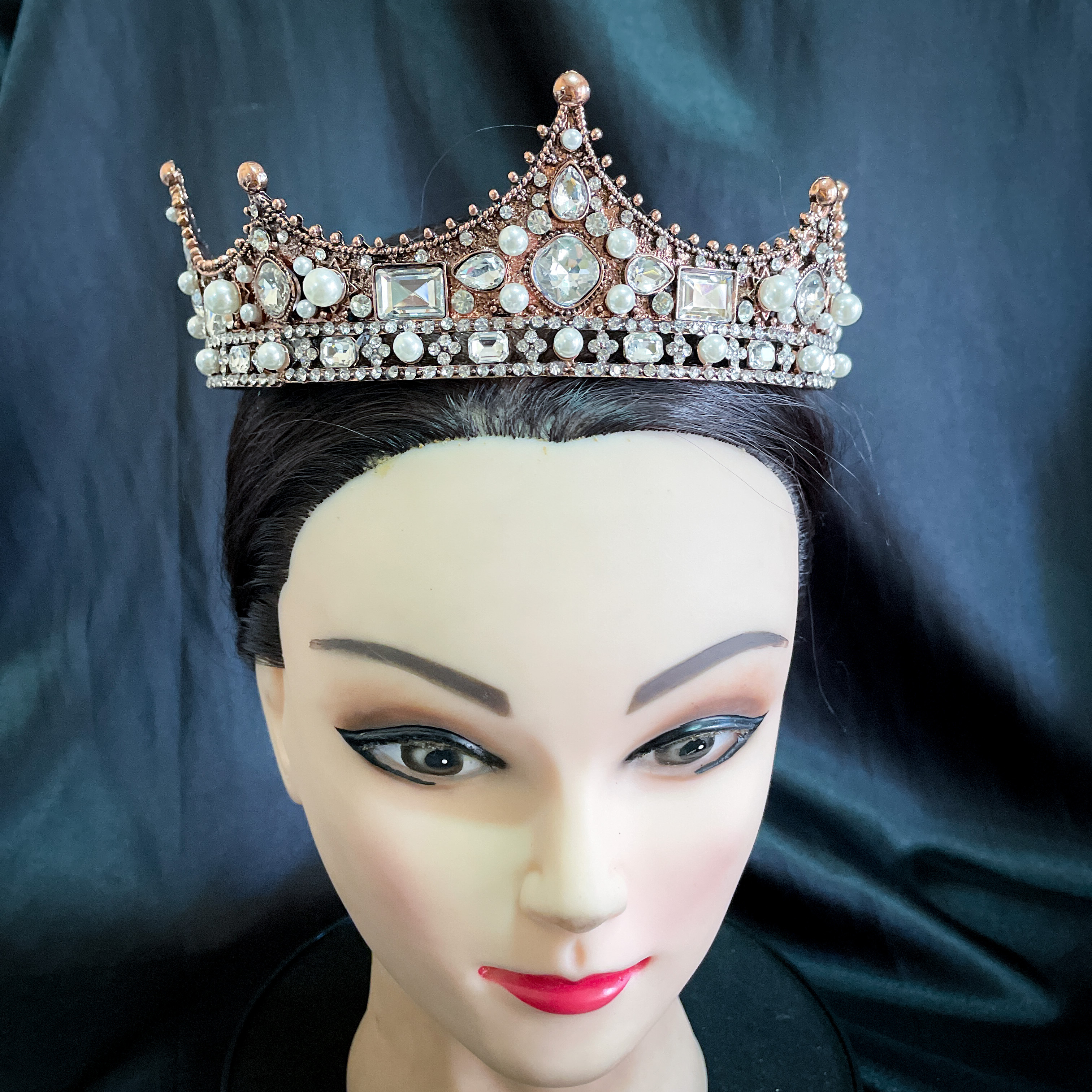 (พร้อมส่ง) มงกุฏผู้ชาย 035 สีวินเทจเพชรขาว มงกุฎผู้ชาย มงกุฎเจ้าชาย งานสวย ปราณีต QCเพชรทุกเม็ด