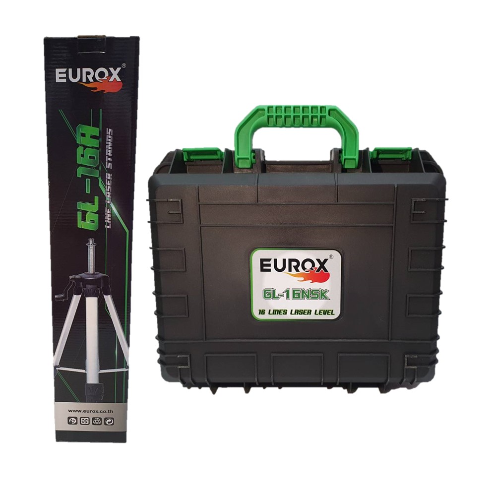 เลเซอร์ระดับ16เส้น แสงเขียว พร้อมขาตั้ง GL-16NSK EUROX