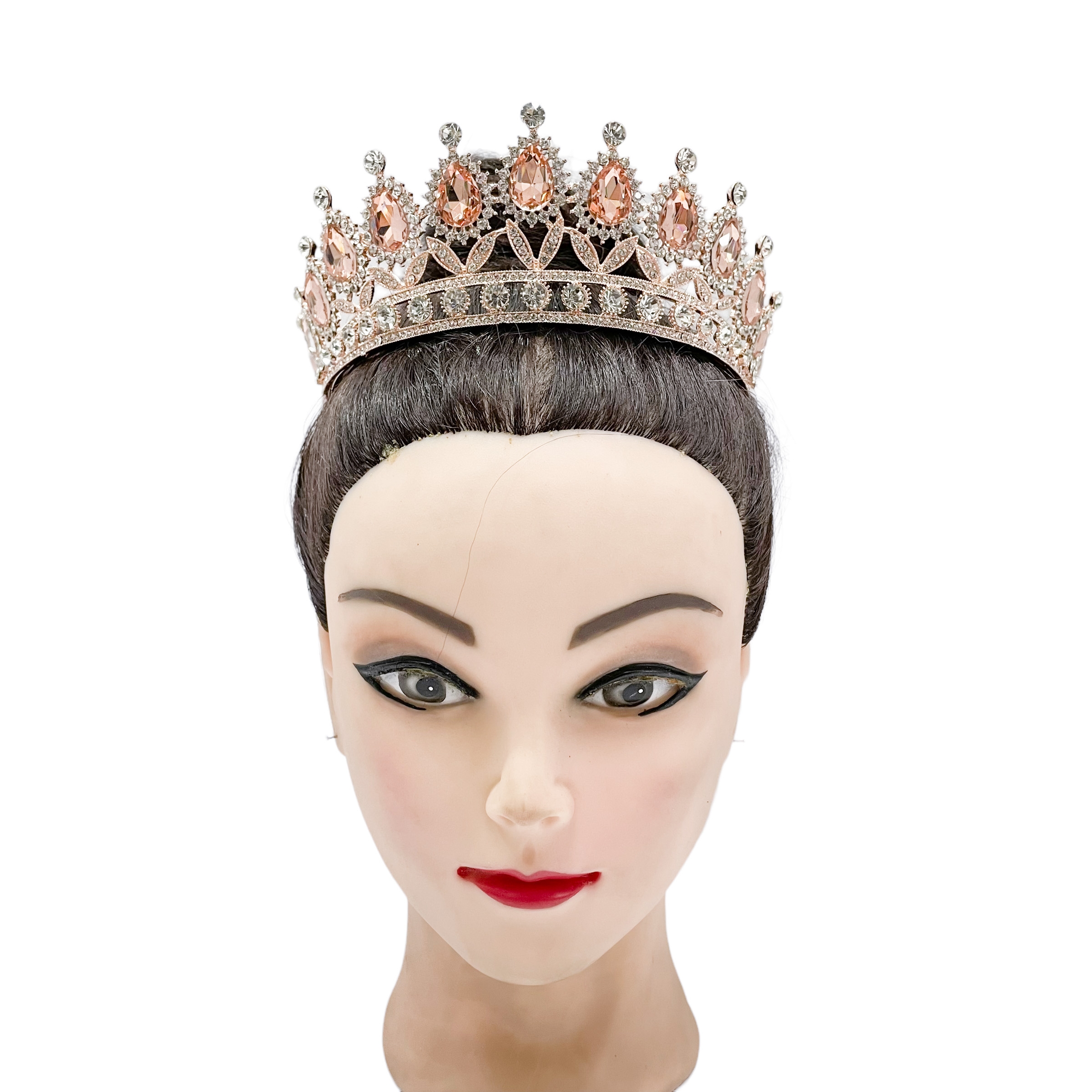 (พร้อมส่ง) เทียร่า 254 สีส้ม มงกุฎนางงาม งานสวย ปราณีต QCเพชรทุกเม็ด สินค้าพร้อมส่งจากไทย