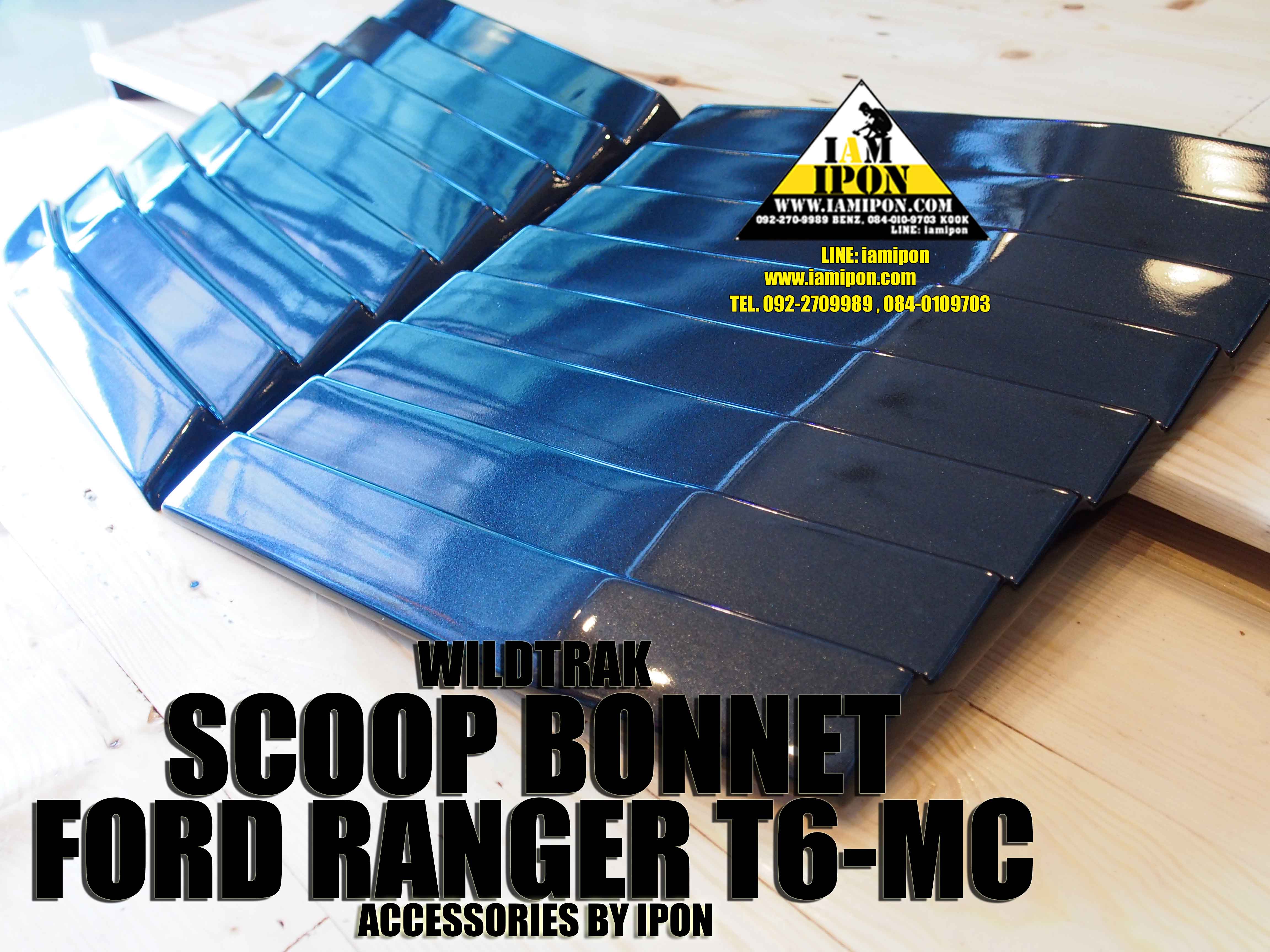 SCOOP BONNET FORD RANGER T6-MC WILDTRAK สกู๊ปหลอกฝากระโปรงหน้าวายแทรกฟอร์ดเรนเจอร์ T6-MC