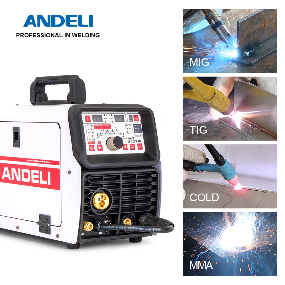 Andeli MIG-270TPL เครื่องเชื่อมเย็น เชื่อมMIG / COLD / PULSE / TIG / MMA