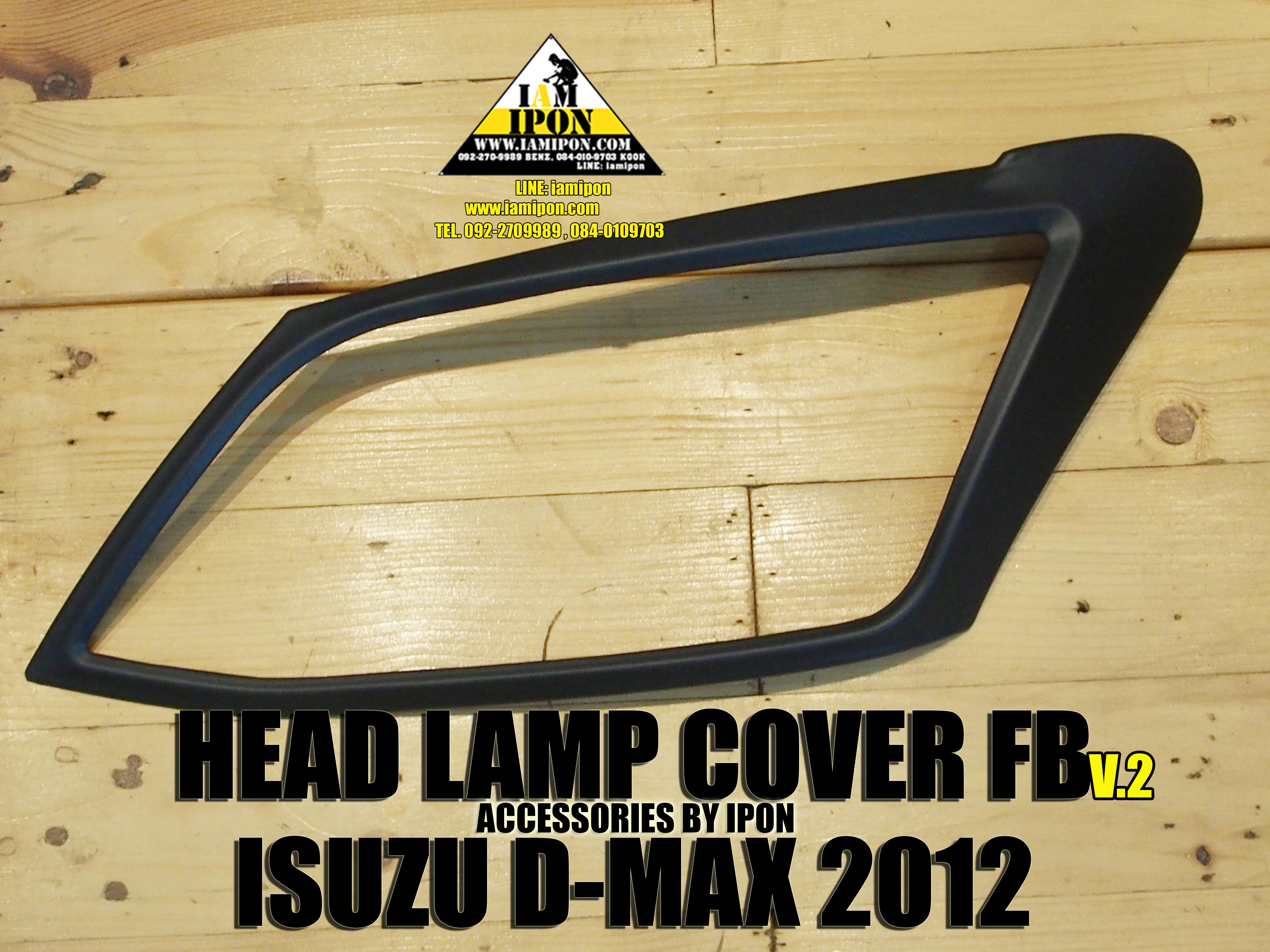 HEAD LAMP COVER ALL NEW D-MAX 2012 UP FLATBLACK V.2 ครอบไฟหน้าดำด้านออนิวดีแม็ก 2012 V.2