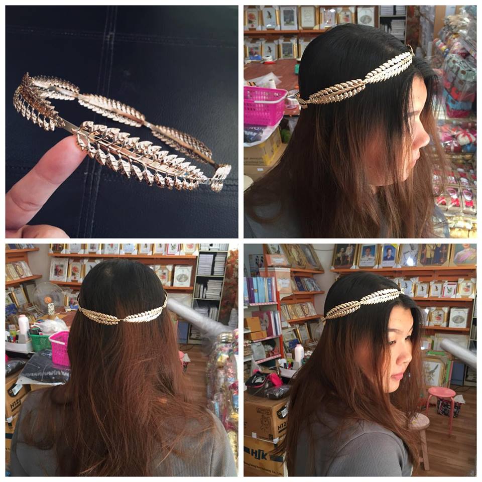 (พร้อมส่ง) มงกุฏ 042 มงกุฏใบมะกอก