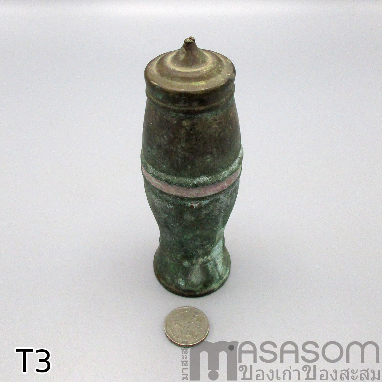 เต้าปูนทองเหลืองโบราณ