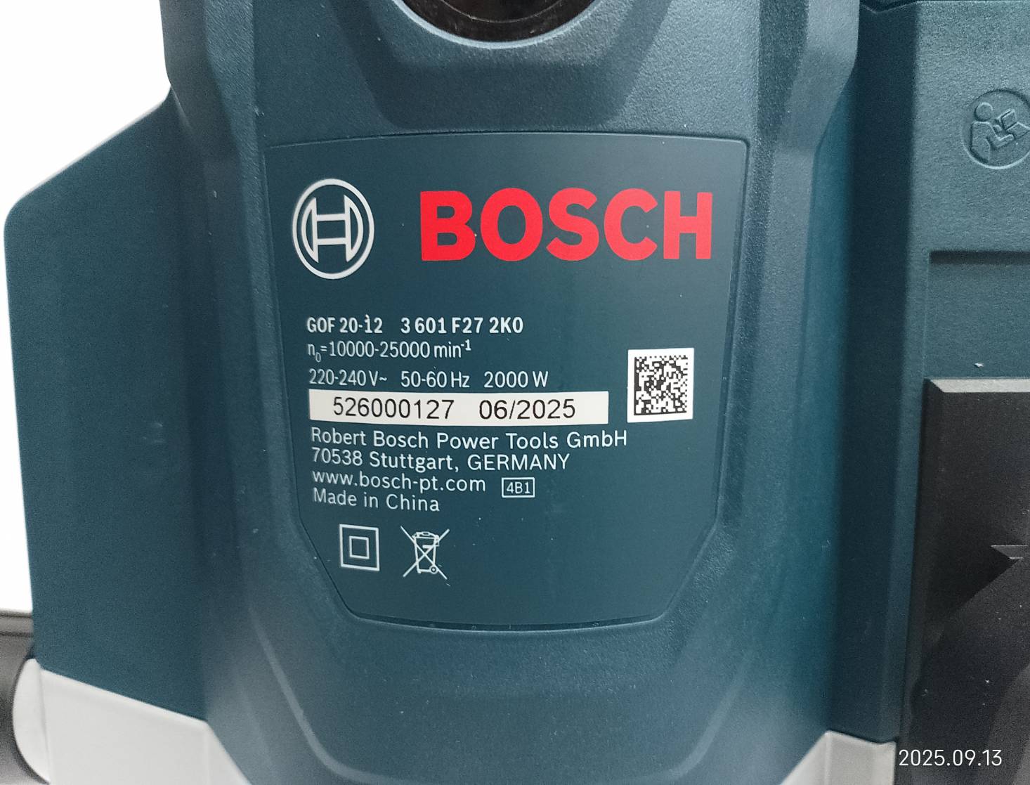 เร้าเตอร์1/4 1/2 GOF20-12 BOSCH 06016272K0