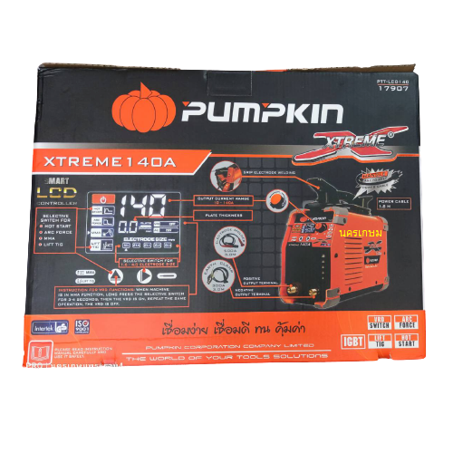 ตู้เชื่อมระบบ DIGITAL หน้าจอ LCD IGBT รุ่น XTREME140A PUMPKIN