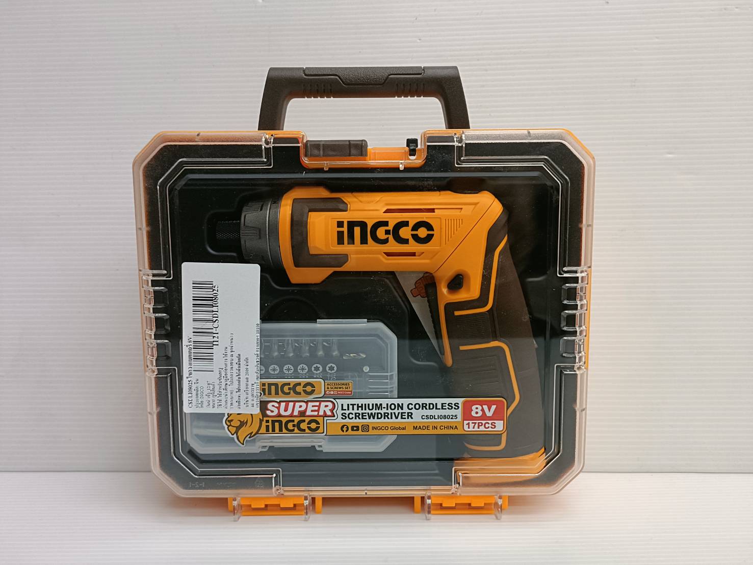 INGCO ชุดไขควงไร้สาย 8V รุ่น CSDLI08025