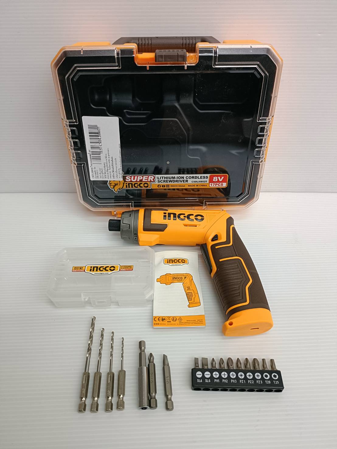 INGCO ชุดไขควงไร้สาย 8V รุ่น CSDLI08025