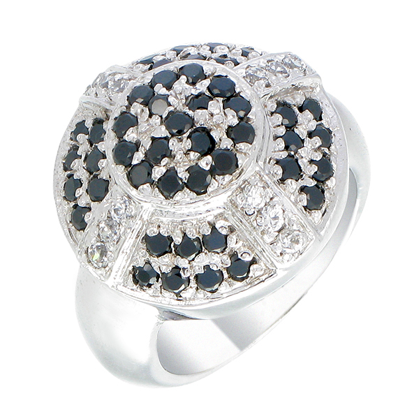 แหวนเงิน ประดับเพชร CZ แหวนทรงกลมนูน ดีไซน์หรูหราเปล่งประกายเจิดจรัส แวววับงามจับใจ มีสไตล์ และทันสมัยรวมอยู่ในวงเดียวกัน