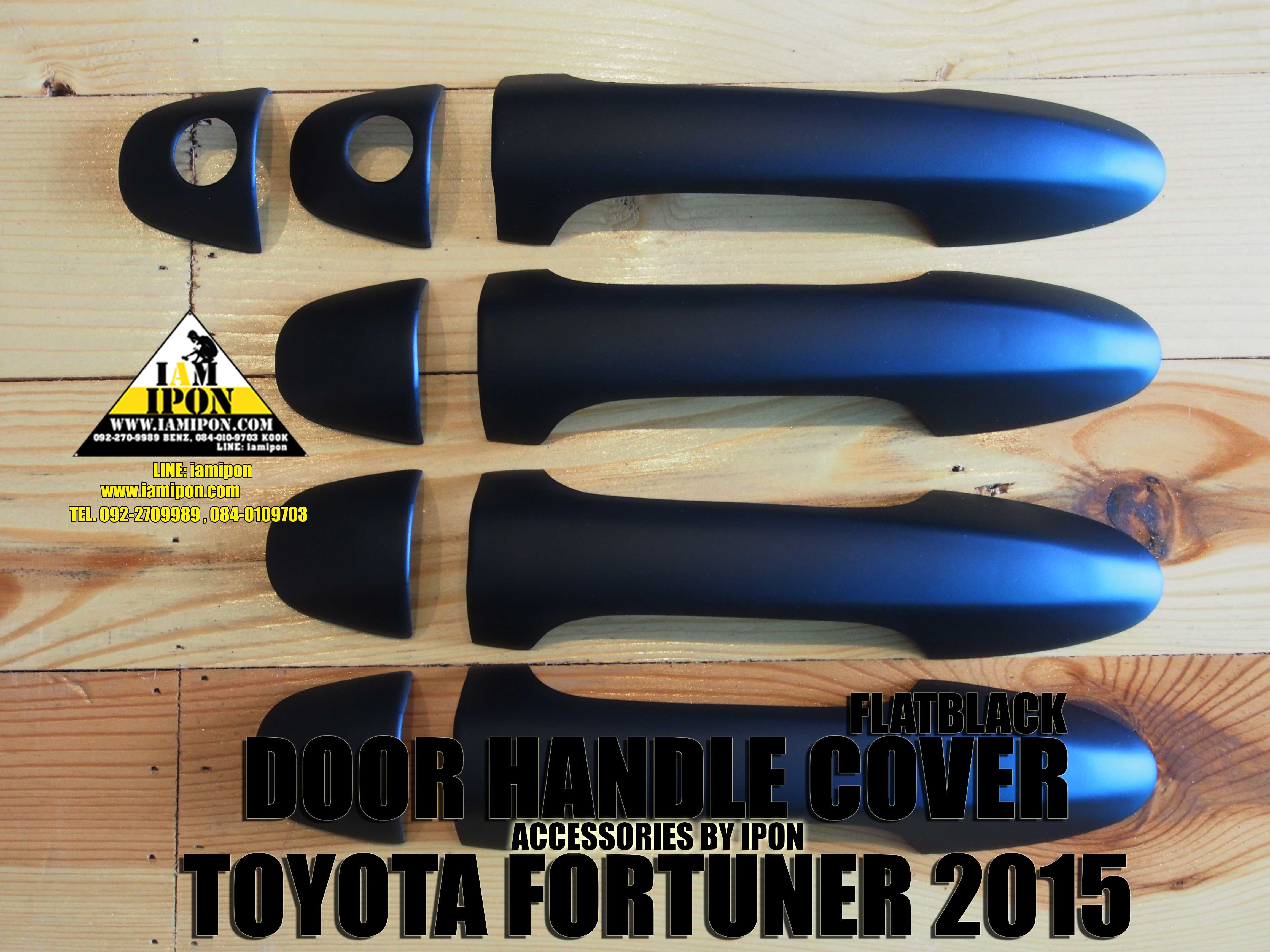 DOOR HANDLE TOYOTA FORTUNER 2015 FLATBLACK ครอบมือจับดำด้านโตโยต้าฟอร์จูนเนอร์ 2015