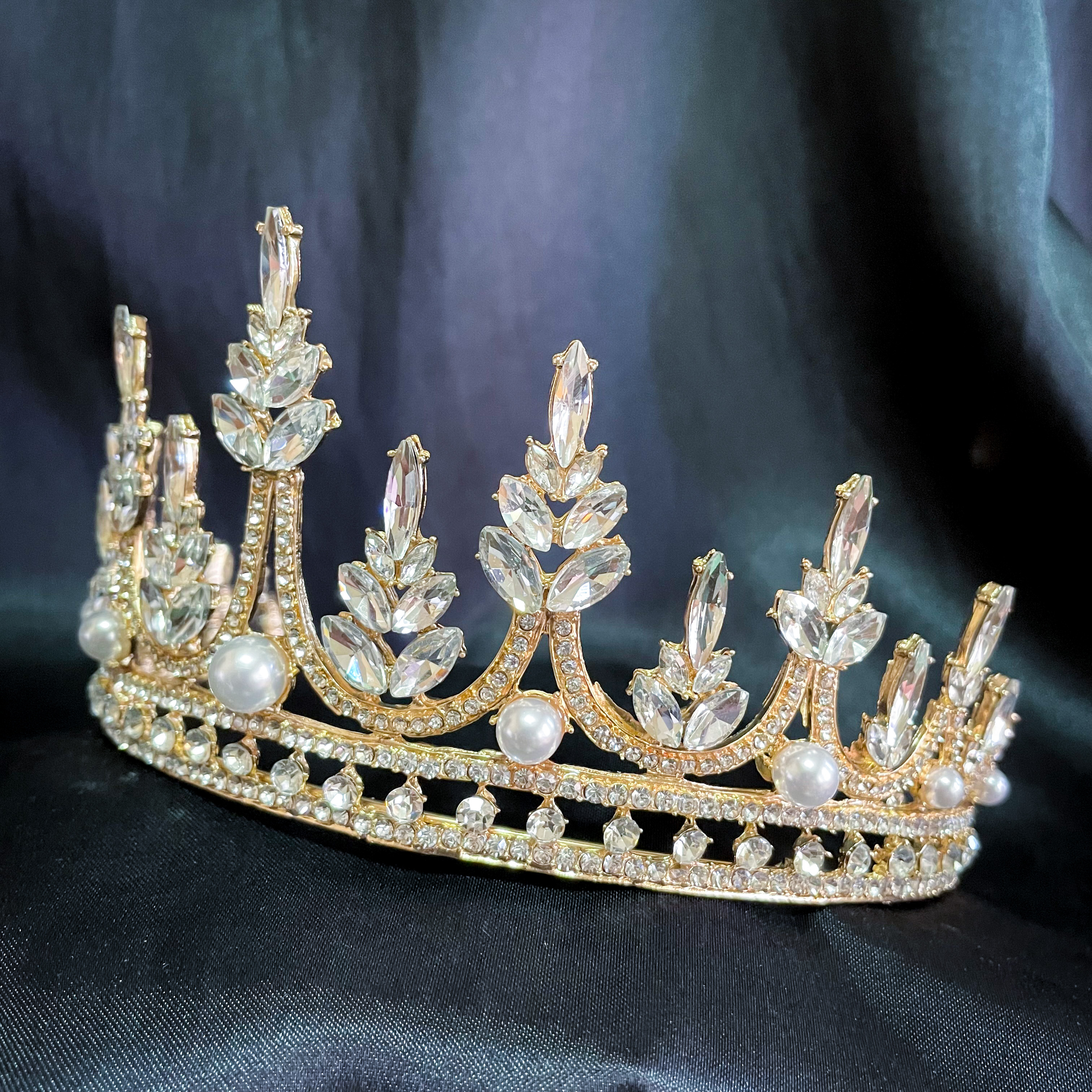 (พร้อมส่ง) เทียร่า 306 สีทอง มงกุฎนางงาม งานสวย ปราณีต QCเพชรทุกเม็ด สินค้าพร้อมส่งจากไทย