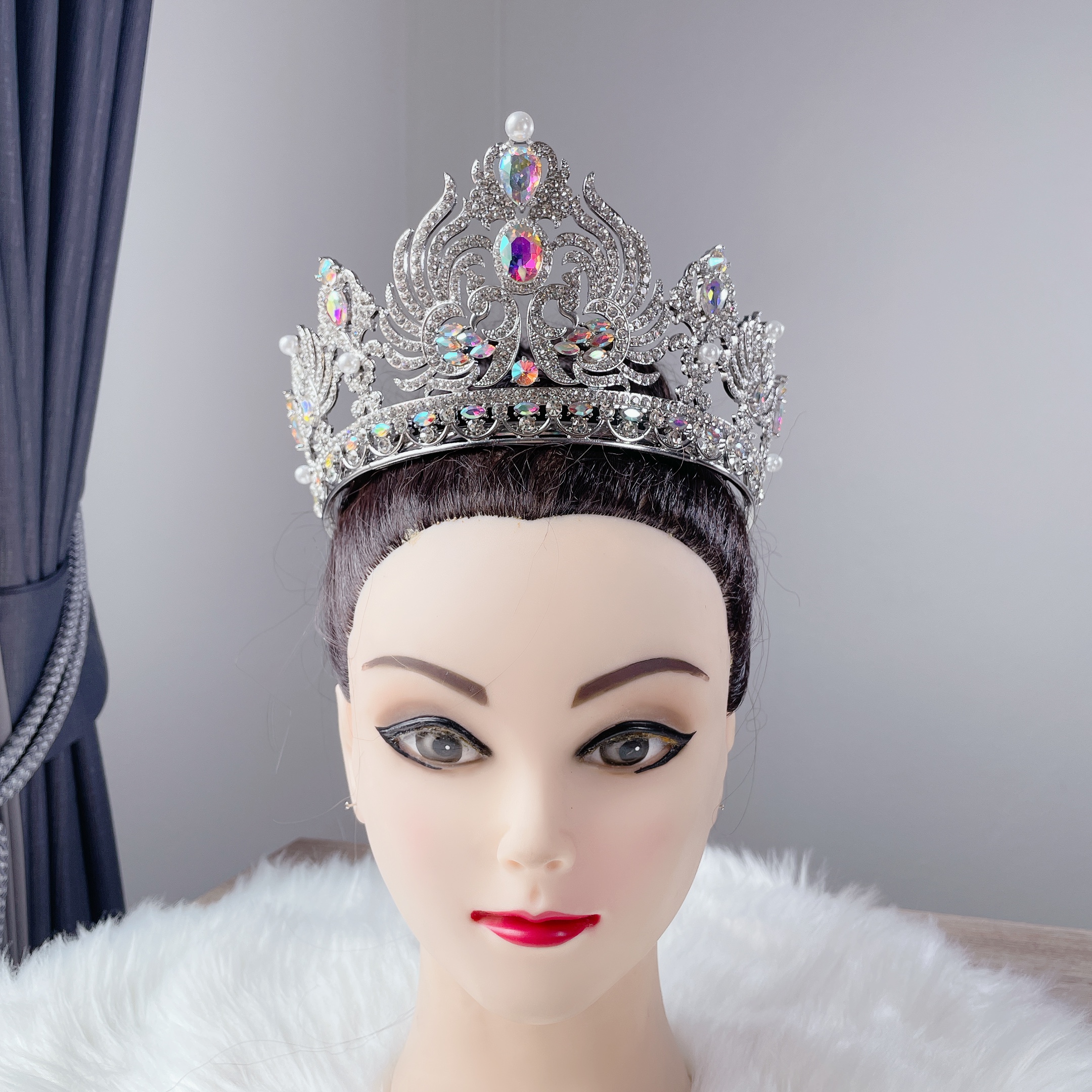 (พร้อมส่งจากไทย) มงกุฏ 093 สีรุ้ง มงกุฎนางงาม มงกุฎเพชร มงกุฎประกวด สินค้าพร้อมส่ง ไม่ต้องรอนาน งานพรีเมี่ยม