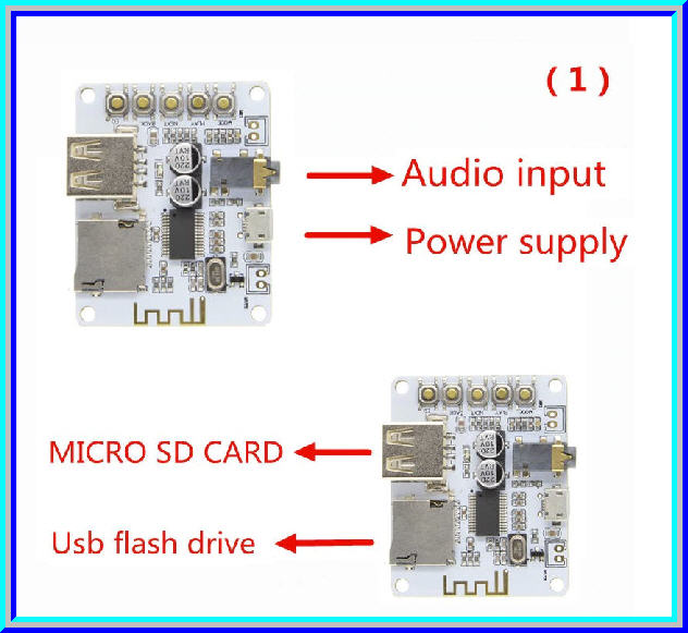 1x แผงวงจรออดิโอบลูทูธ Audio Bluetooth Receiver