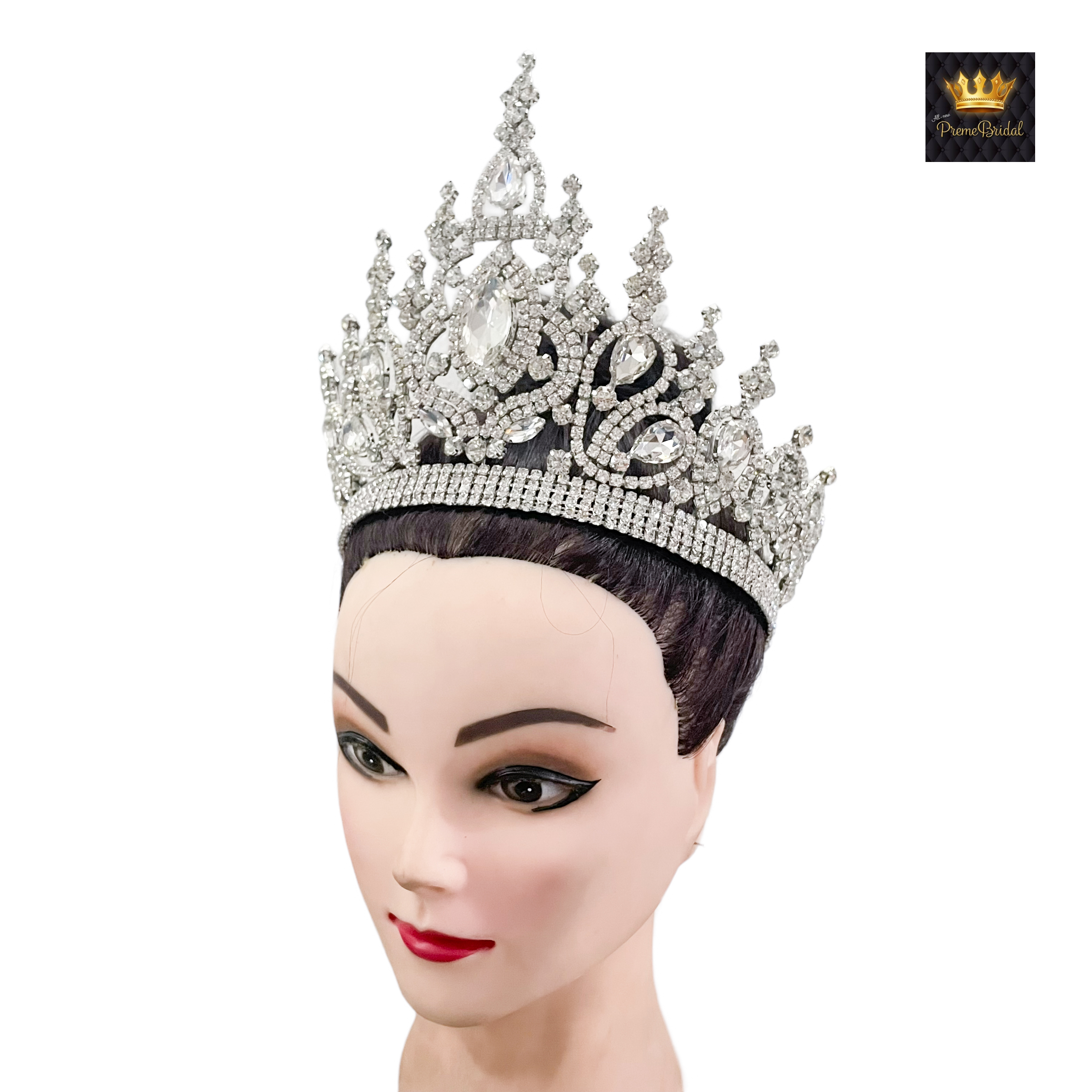 (พร้อมส่งจากไทย) มงกุฏ 108 สีขาว มงกุฎนางงาม มงกุฎเพชร มงกุฎประกวด สินค้าพร้อมส่ง ไม่ต้องรอนาน งานพรีเมี่ยม