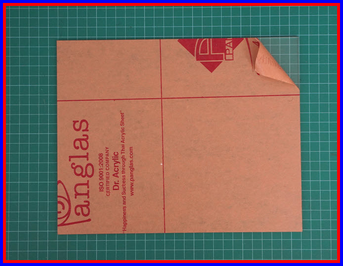 1x แผ่นอะคริลิคใสขนาด 20x25 ซม. หนา 2 มม (Acrylic)