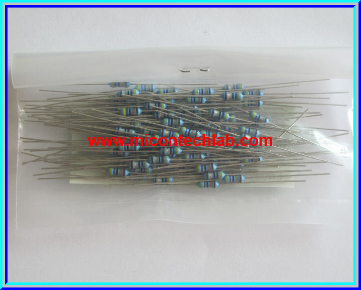 100x ตัวต้านทาน 47 Ohm 1/4 Watt 1% Metal film Resistor