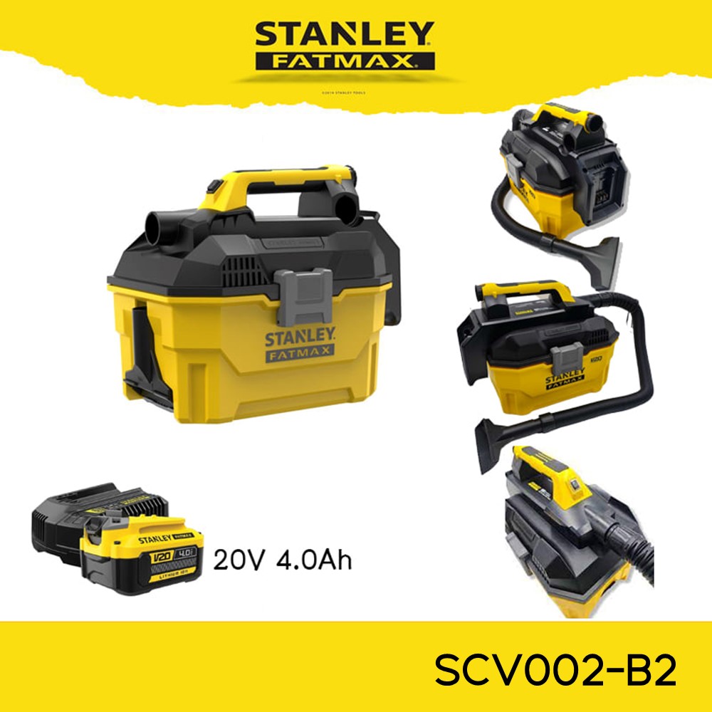 เครื่องดูดฝุ่นไร้สาย20V รุ่น SCV002-B2 STANLEY พร้อมชุดแบต