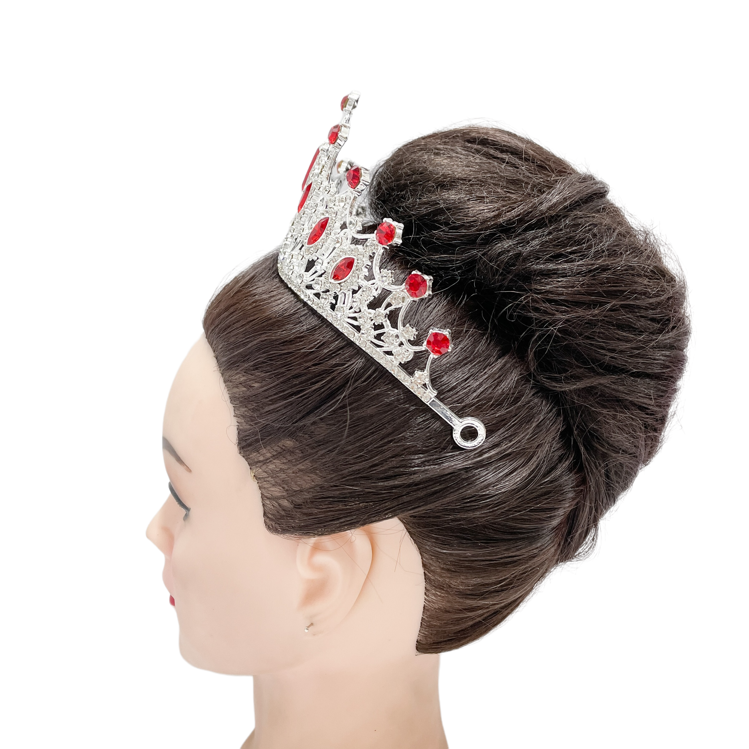 (พร้อมส่ง) เทียร่า 303 สีแดง มงกุฎนางงาม งานสวย ปราณีต QCเพชรทุกเม็ด สินค้าพร้อมส่งจากไทย