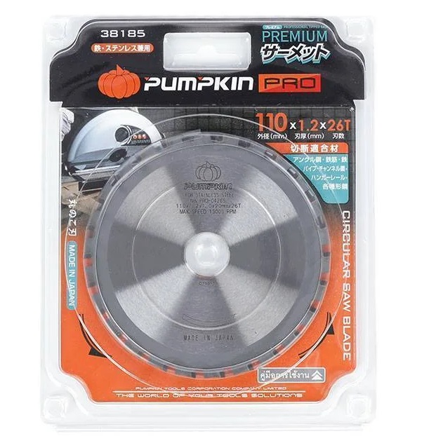 PUMPKIN PRO-0426S ใบเลื่อยวงเดือนตัดเหล็ก และสแตนเลส 4″x26T 38185