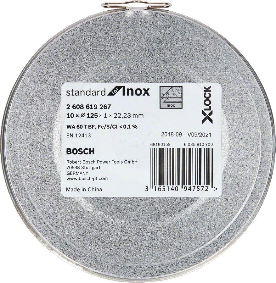 ใบตัด5"X1mm. Standard Inox BOSCH X-LOCK มาพร้อมกล่องเหล็กเก็บใบ