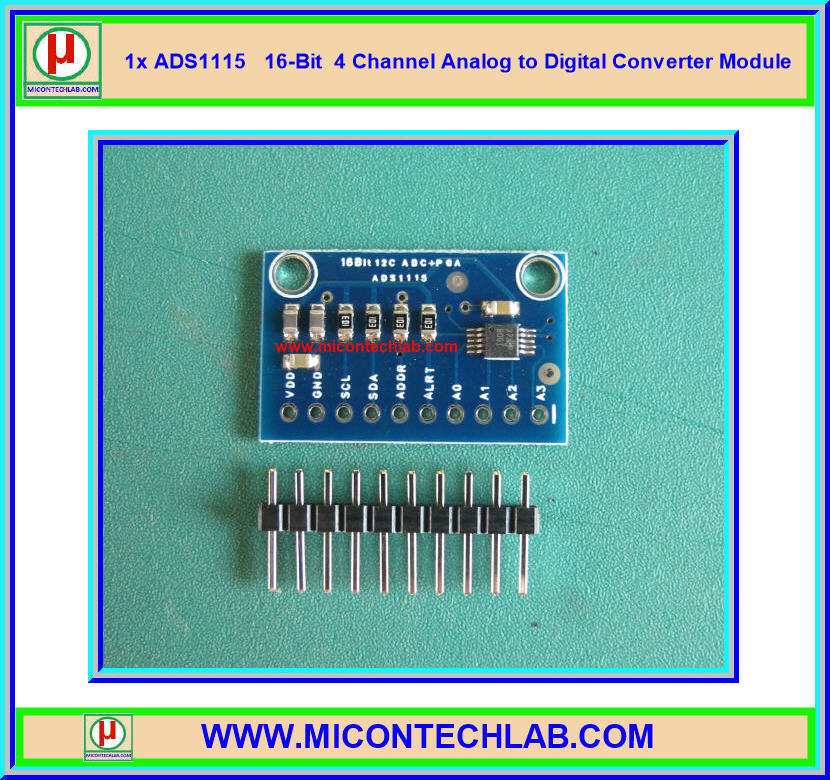 1x แผงวงจร ADS1115 แปลงแอนาลอกเป็นดิจิตอล ADC 4 ช่อง 16-Bit