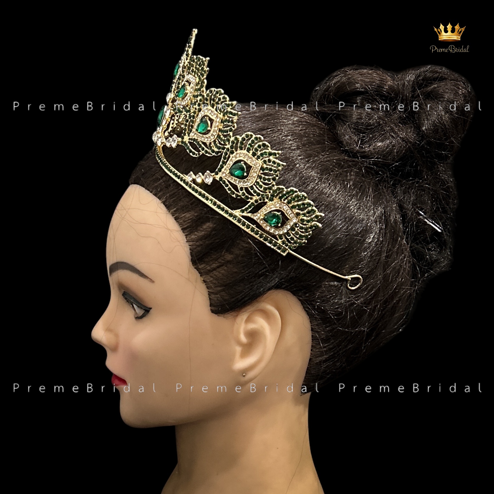 (พร้อมส่ง) เทียร่า 445 มงกุฎครึ่งหัว รูปขนนกฟีนิกซ์ สวย ปราณีต QCเพชรทุกเม็ด สินค้าพร้อมส่งจากไทย