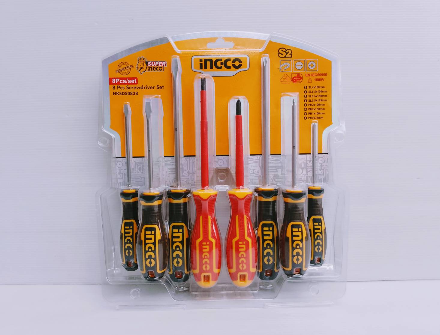 ชุดไขควง 8ชิ้น HKSDS0838 INGCO