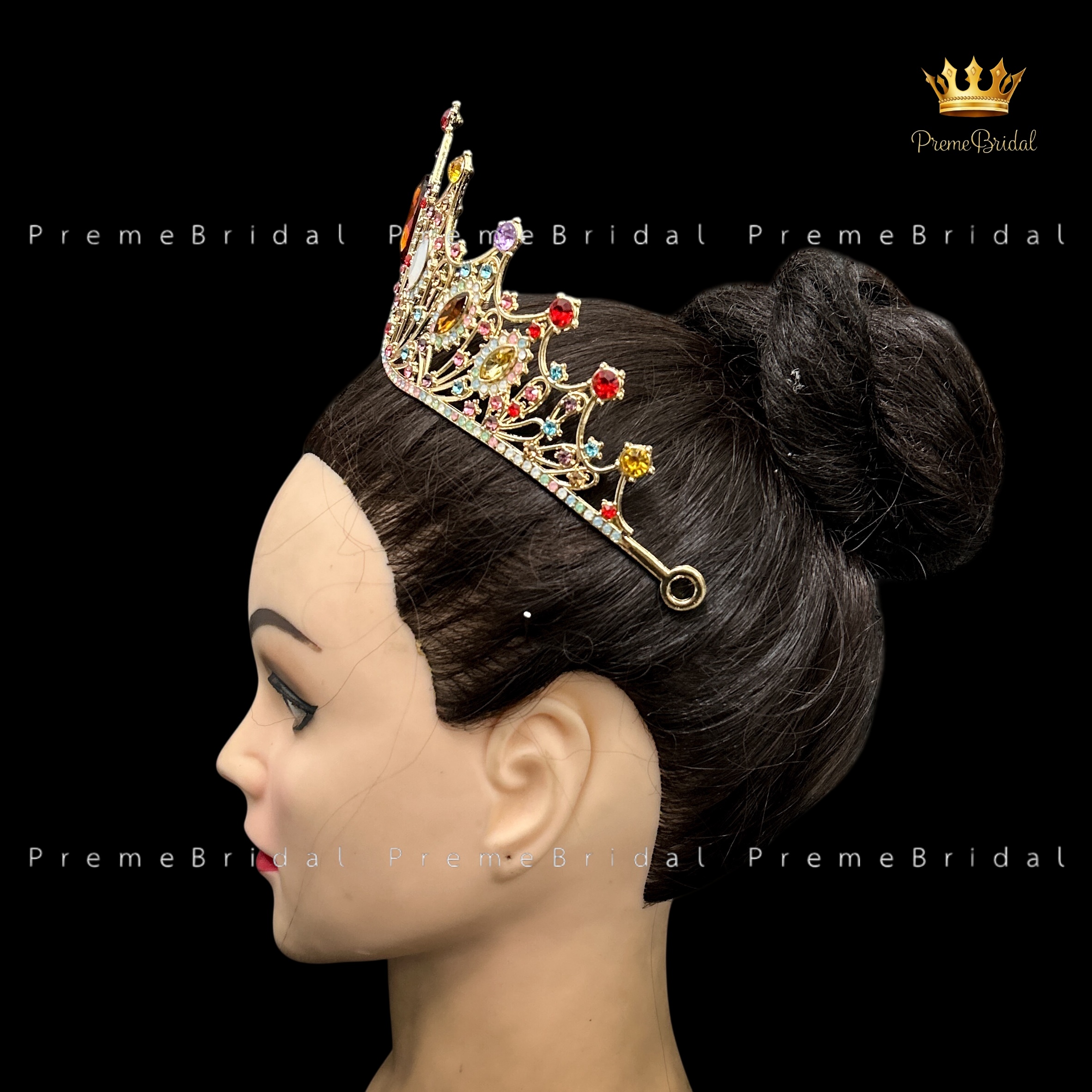 (พร้อมส่ง) เทียร่า 303 พลอยรวมสี มงกุฎนางงาม งานสวย ปราณีต QCเพชรทุกเม็ด สินค้าพร้อมส่งจากไทย
