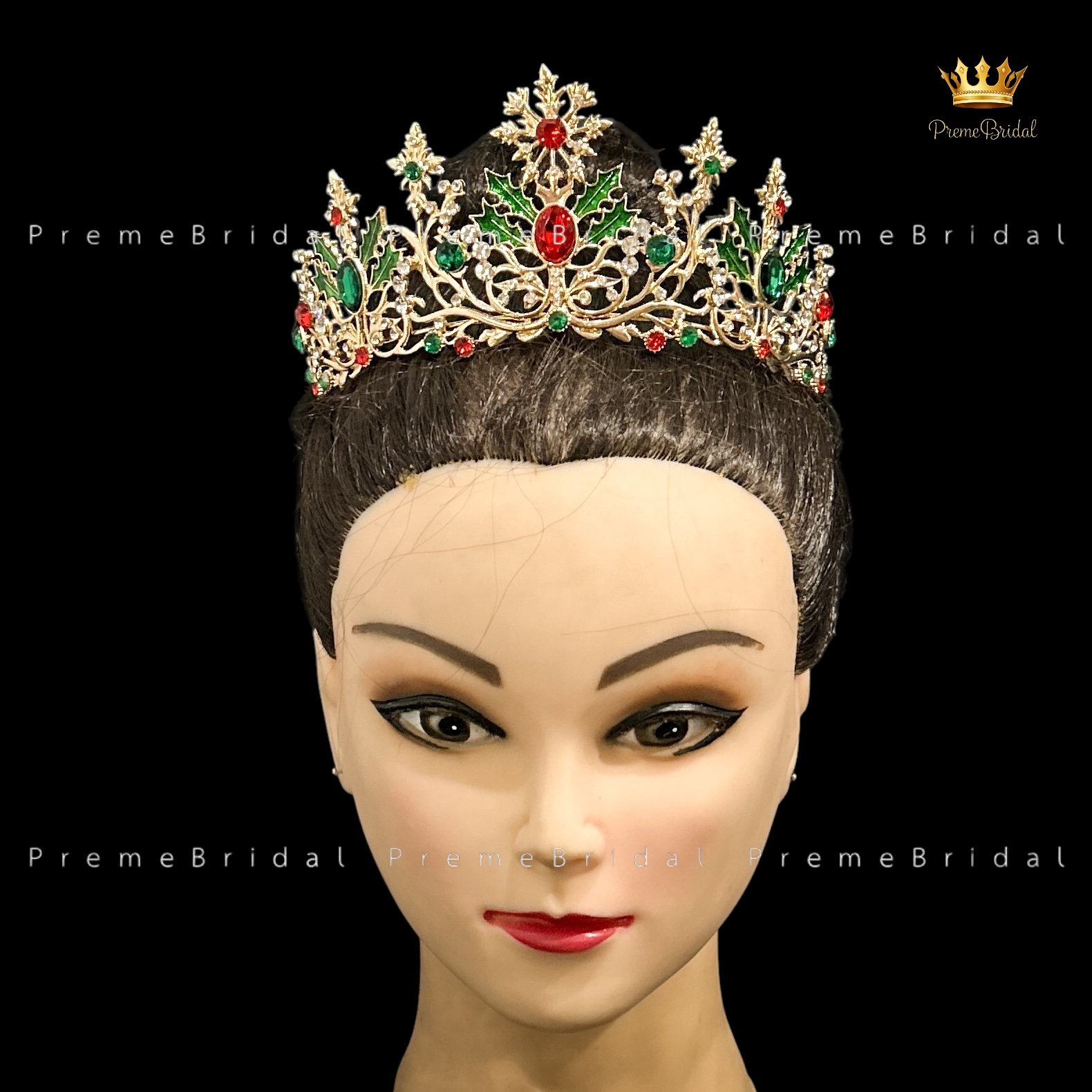 (พร้อมส่ง) มงกุฎคริสต์มาส 008 งานสวย ปราณีต QCเพชรทุกเม็ด สินค้าพร้อมส่งจากไทย