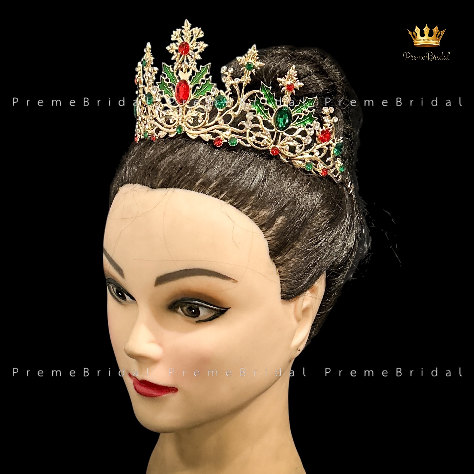 (พร้อมส่ง) มงกุฎคริสต์มาส 008 งานสวย ปราณีต QCเพชรทุกเม็ด สินค้าพร้อมส่งจากไทย